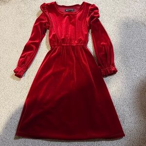 Velvet Red Dress New without tags Size 7-8